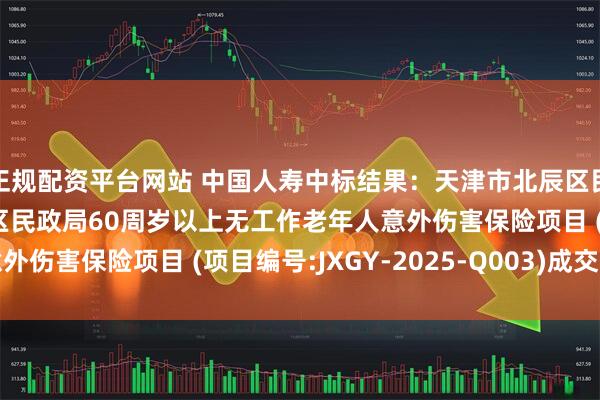 正规配资平台网站 中国人寿中标结果：天津市北辰区民政局机关 天津市北辰区民政局60周岁以上无工作老年人意外伤害保险项目 (项目编号:JXGY-2025-Q003)成交公告